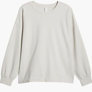 Zella Swoop Stretch Cotton Sweatshirt
